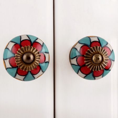 Red Various Colors Knob